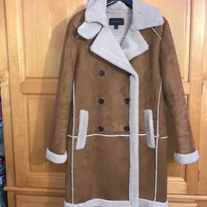 Ann Taylor Faux Suede fur coat